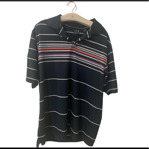 Izod Mens XL Striped Polo T-shirt - Picture 1 of 4